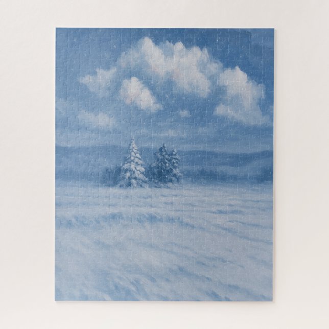 Snowy Forest Christmas Puzzle (Vertikal)