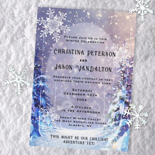 Snowy Forest | Einladung zur Winterhochzeit (Snowy Forest Winter Wedding Invitation)