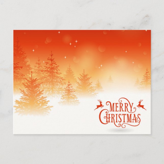 Snowy Forest Postkarte (Vorderseite)