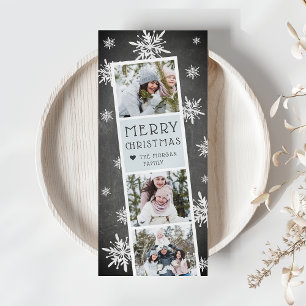 Snowy Fotobooth Holiday Foto Collage Card Feiertagskarte