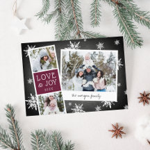 Snowy Fotobooth Holiday Foto Collage Card