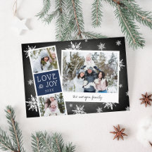 Snowy Fotobooth Holiday Foto Collage Card