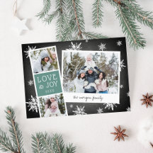 Snowy Fotobooth Holiday Foto Collage Card