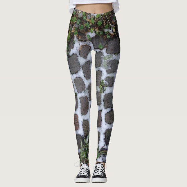 Snowy Garden Pathway Legging Leggings (Vorderseite)