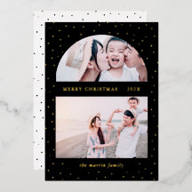 Snowy Globe Christmas Zwei Foto Black