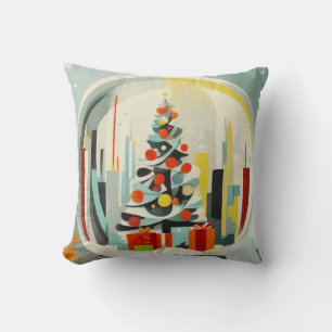 Snowy Globe Designer Pillow in Time of Christmas Kissen