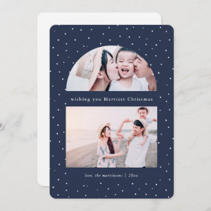 Snowy Globe Foto Weihnachtskarte