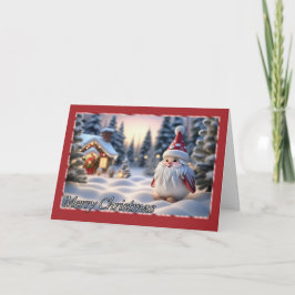Snowy Gnome Weihnachtskarte Karte