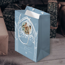 Snowy Gothic Wintermesse Weihnachtsfest Foto Mittlere Geschenktüte