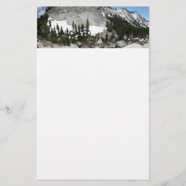 Snowy Granite Domes Panorama auf Yosemite Briefpapier (Vorderseite)
