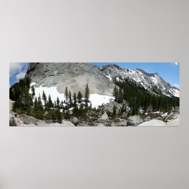 Snowy Granite Domes Panorama auf Yosemite Poster (Vorne)