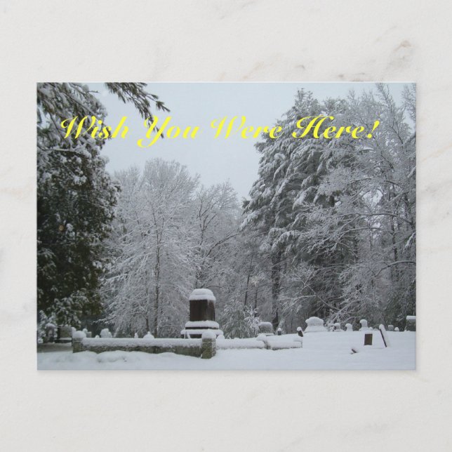 Snowy Graveyard Postkarte (Vorderseite)