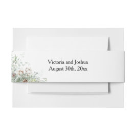 Snowy Greenery Einladungsbanderole