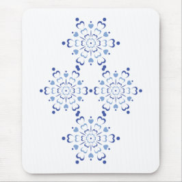 Snowy Heartburst Mousepad