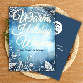 Snowy Holiday Card | Custom Company Message Feiertagskarte