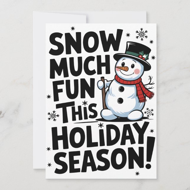 Snowy Holiday - Weihnachtskarte Feiertagskarte (Vorderseite)