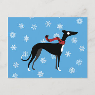 Snowy Hound Postkarte