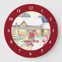 Snowy Hütte Aquarellmalerei