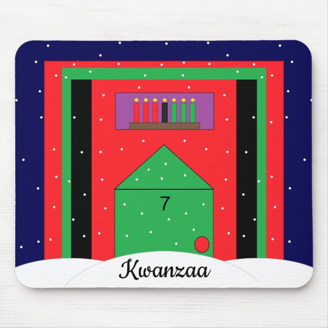 Snowy Kwanzaa Mousepad (Vorne)