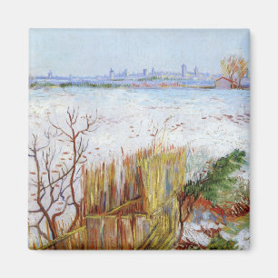 Snowy Landscape, berühmtes Bild von Van Gogh Magnet