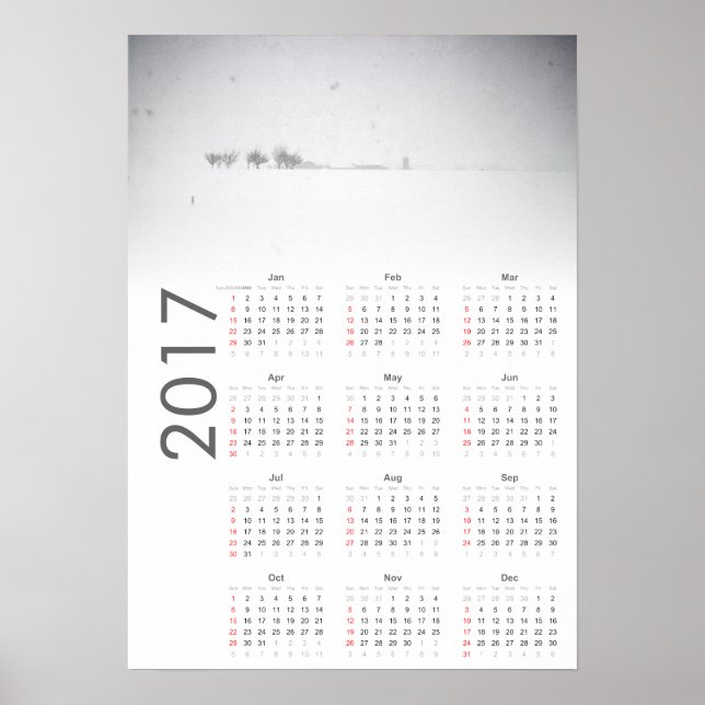Snowy Landscape Kalender 2017 Poster (Vorne)