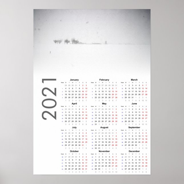 Snowy Landscape Kalender 2021 Poster (Vorne)