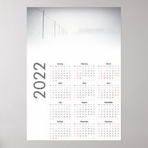 Snowy Landscape Kalender 2022 Poster