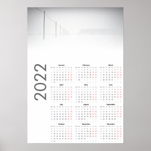 Snowy Landscape Kalender 2022 Poster
