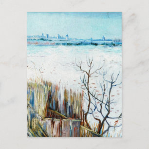 Snowy Landscape with Arles by Vincent van Gogh Postkarte