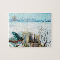 Snowy Landscape with Arles by Vincent van Gogh