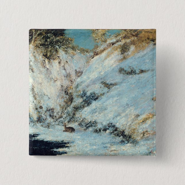 Snowy-Landschaft, 1866 Button (Vorderseite)