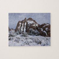 Snowy-Landschaft in den Bögen Nationalpark, Utah