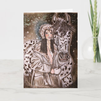 Snowy-Leopardappaloosa-Weihnachtskarten Feiertagskarte
