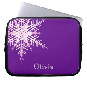 Snowy Lila Laptop Sleeve