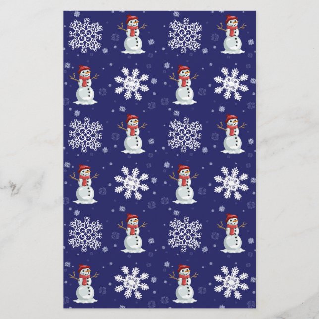 Snowy-Männer Briefpapier (Vorderseite)