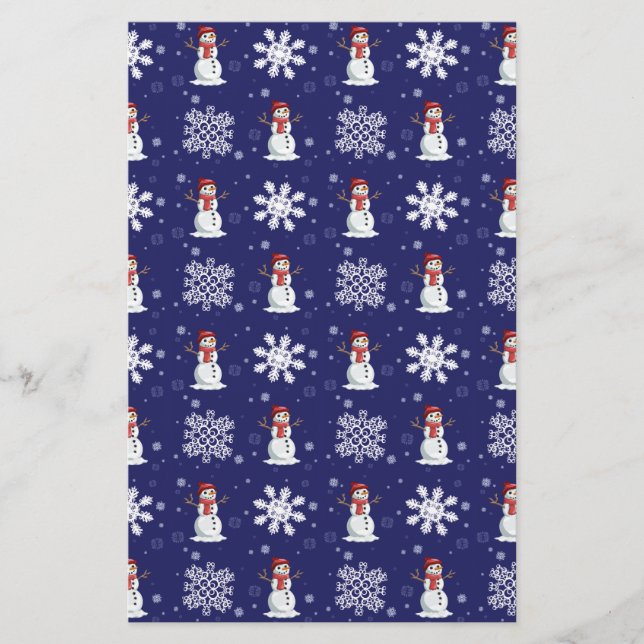 Snowy-Männer Briefpapier (Vorderseite)