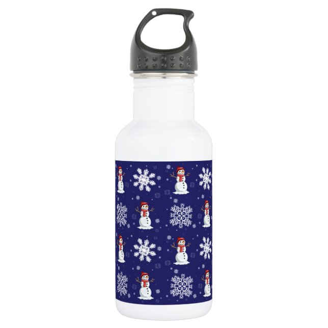 Snowy-Männer Edelstahlflasche (Vorderseite)