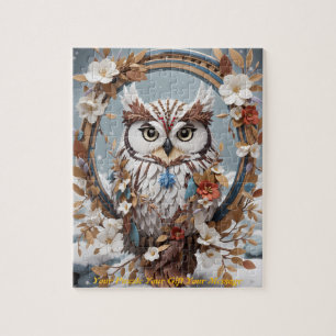 Snowy Melody: Das Boho Owl Puzzle