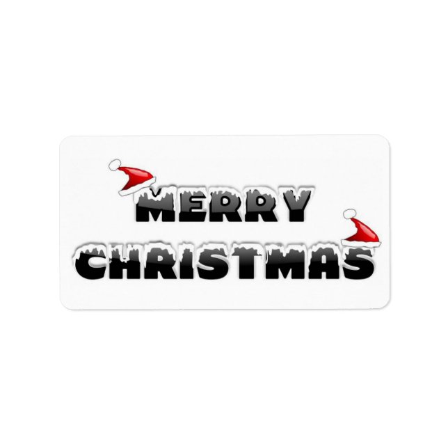 SNOWY MERRY CHRISTMAS ADRESSAUFKLEBER (Vorne)