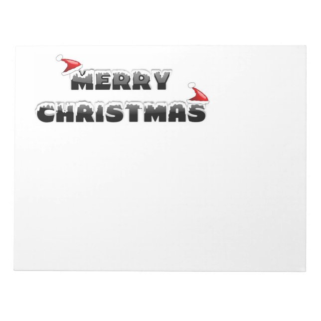 SNOWY MERRY CHRISTMAS NOTIZBLOCK (Vorderseite)