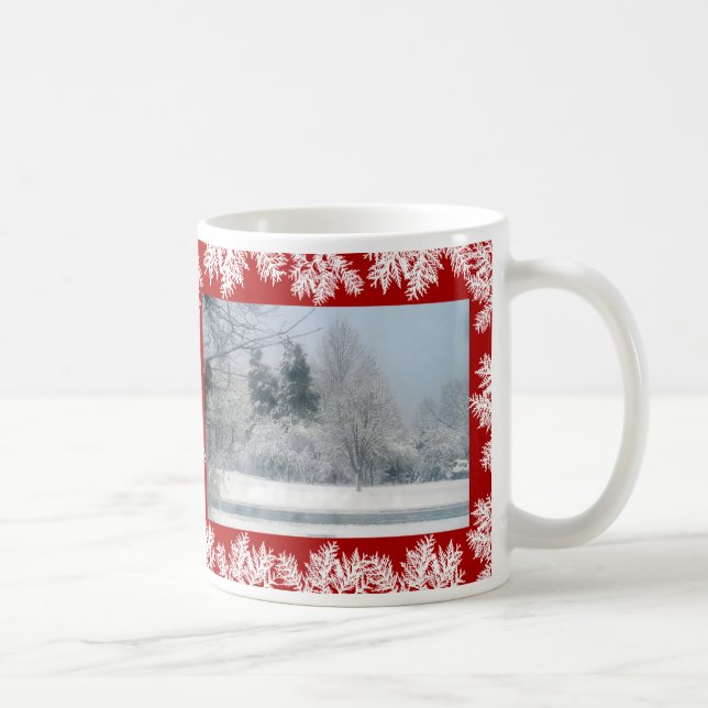 Snowy Morning Holiday Tasse (Rechts)
