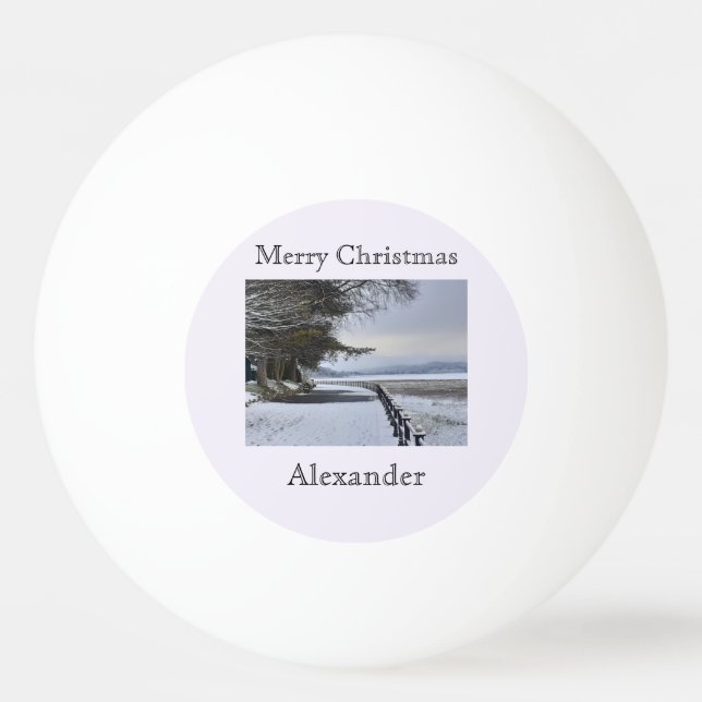 Snowy Morning Tischtennisball (Vorderseite)