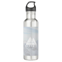 Snowy Mountain Adventure Elevation Water Bottle