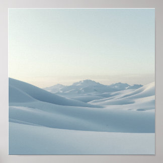 Snowy Mountain Calm Poster