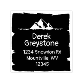 Snowy Mountain Country Lodge Rustikaler Holzblock Permastempel