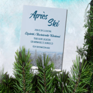 Snowy Mountain Forest Junggeselinnen-Abschied Einladung