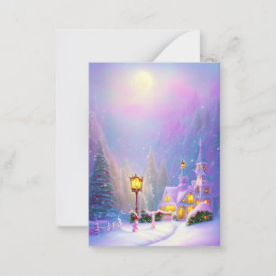 Snowy Mountain Kirchenbudget Mini-Weihnachten Mitteilungskarte