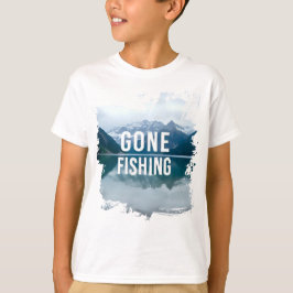 Snowy Mountain Lake Gone Fischen T-Shirt