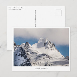 Snowy Mountain Landscape Foto Postkarte