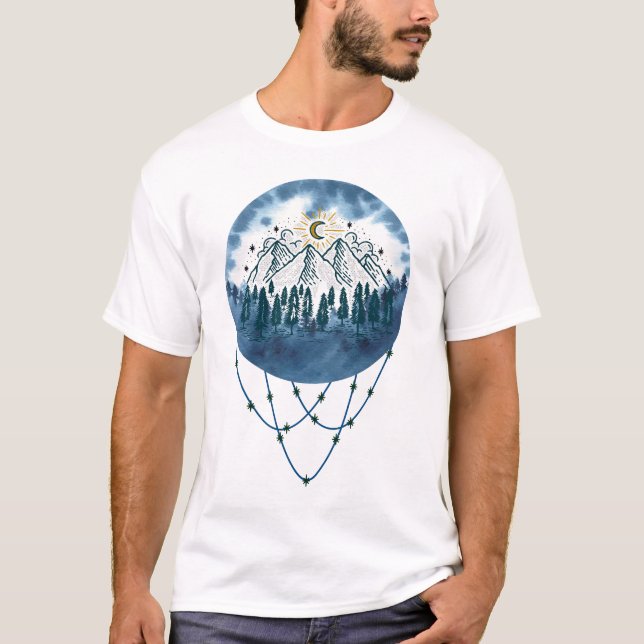 Snowy Mountain Pine Naturerlebnis im Freien T-Shirt (Vorderseite)